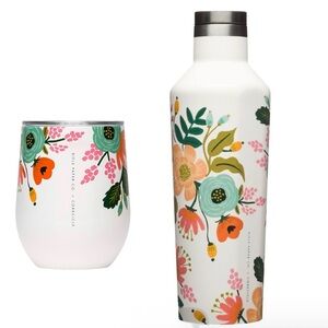 Rifle Paper Co x Corkcicle 16oz Canteen and 12oz Stemless Wine Tumbler - New